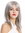 GFW2472-51 Quality Lady Wig shoulder-length fringe parting straight silvery gray 17"