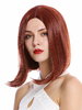 Lady Quality Wig short shoulder length Bob Longbob straight middle-parting auburn red brown