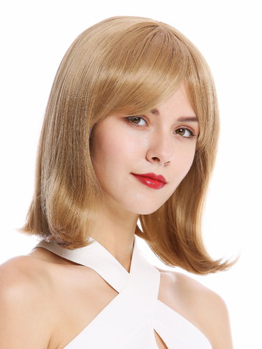 YZF-4357-16/22 Lady Quality Wig Bob Longbob shoulder-length curved tips mixed dark blond
