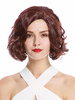 Lady Wig short shoulder length Bob Longbob straight middle-parting curved tips mahogany brown