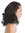 Halfwig Hairpiece with braided hair circlet shoulder length tips curled stringy wet-look black 17"