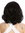 Halfwig Hairpiece with braided hair circlet shoulder length tips curled stringy wet-look black 17"