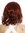 Halfwig Hairpiece braided hair circlet medium shoulder length tips stringy wet-look copper red 17"