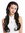 Halfwig Hairpiece Extension with black hair hoop alice band very long wavy black 25" WH5044-1