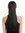 Hairpiece PONYTAIL (comb & ribbon wrap-around system) pigtail very long (24") straight smooth black