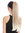 Hairpiece (comb & ribbon wrap-around system) pigtail very long (24 ") straight smooth blond mix