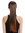 Hairpiece (comb & ribbon wrap-around system) pigtail very long (24 ") straight smooth chestnut brown