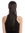 Hairpiece (comb & ribbon wrap-around system) pigtail very long (24 ") straight smooth dark brown