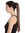 Hairpiece (comb & ribbon wrap-around system) pigtail very long (24 ") straight smooth medium brown