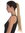 Hairpiece comb & ribbon wrap-around system pigtail very long 24 " straight smooth bright goldblond