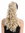 Ponytail Hairpiece very long voluminous curled curls blond with platinum highlights tips 20"