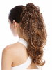 Ponytail Hairpiece Extensions very long voluminous curled matted brown with blond highlight tips 20"