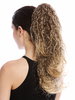 Ponytail Hairpiece very long voluminous curled matted brown with golden blond highlight tips 20"