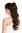 Ponytail Hairpiece Extensions long voluminous curled wild straggly wet look chestnut brown mix 21"