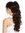 Ponytail Hairpiece Extensions long voluminous curled wild straggly wet look mahogany brown mix 21"