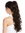 Ponytail Hairpiece Extensions long voluminous curled wild straggly wet look brown 21" DM44-V-6
