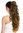 Hairpiece optional Combs & Clamp very long voluminous curled dark brown with blond highlights 23"