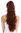 Hairpiece optional Combs & Clamp very long voluminous curled mahogany copper brown highlights 23"