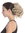 Ponytail Hairpiece Extensions optional Combs & Clamp short voluminous curled champagne blond 10"