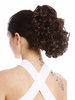 Ponytail Hairpiece Extensions optional Combs & Clamp short voluminous brown 10" MKB-22-V-6