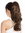 Ponytail Hairpiece Extensions optional Combs & Clamp long wavy slightly curled medium brown 17"