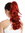 Ponytail Hairpiece Extensions optional Combs & Clamp long wavy slightly curled bright red 17"