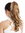 Ponytail Hairpiece Extensions optional Combs & Clamp long wavy slightly curled dark blond 17"