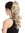 Ponytail Hairpiece Extensions optional Combs & Clamp long wavy slightly curled champagne blond 17"
