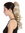 Ponytail Hairpiece Extensions optional Combs & Clamp long wavy slightly curled light ash blond 17"