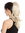 Ponytail Hairpiece Extensions optional Combs & Clamp long wavy slightly curled bright blond 17"