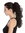 Ponytail Hairpiece Extensions optional Combs & Clamp long voluminous curled curls black 17"