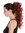 Ponytail Hairpiece optional Combs & Clamp long voluminous curled curls dark copper red 17"