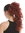 Ponytail Hairpiece optional Combs & Clamp long voluminous curled curls dark copper red 17"