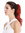 Ponytail Hairpiece Extensions long slightly curled defined curls rust copper red 17" N399-V-135