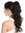 Ponytail Hairpiece Extensions long slightly curled defined curls velvet black 17" N399-V-1B