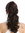 Ponytail Hairpiece Extensions long slightly curled defined curls dark brown 17" N399-V-4