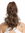 Hairpiece voluminous curled elaborately plaited braided strands brown streaked blond highlights 14"