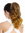 Hairpiece voluminous curled elaborately plaited braided strands brown streaked blond highlights 14"