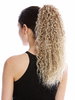 Ponytail Hairpiece optional Combs & Clamp long voluminous curled kinks beach blond highlights 17"