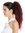 Ponytail Hairpiece optional Combs & Clamp long voluminous curled kinks black red highlights 17"