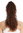 Ponytail Hairpiece optional Combs & Clamp long voluminous curled kinked kinks chestnut brown mix 17"