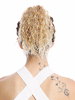 Ponytail Hairpiece Extensions short voluminous curled kinked kinks golden blond N67A-V-24B