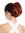 Ponytail Hairpiece Extensions Bun very short straight but voluminous dark copper red N869-V-350
