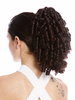 Ponytail Hairpiece elaborate baroque ringlets corkscrew curls voluminous mahogany brown mix 12"