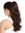 Ponytail Hairpiece Extensions Claw Grip Clamp long slightly curled brown 17" SP-31-A-V-6