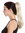 Ponytail Hairpiece Extensions Claw Grip Clamp long smooth slightly waved light champagne blond 17"