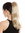 Ponytail Hairpiece Extensions Claw Grip Clamp long smooth slightly waved light ash blond 17"