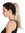 Ponytail Hairpiece Extensions Claw Grip Clamp long smooth slightly waved light ash blond 17"