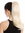 Ponytail Hairpiece Extensions Claw Grip Clamp long smooth slightly waved platinum blond 17"