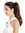 Ponytail Hairpiece Extensions Claw Grip Clamp long smooth slightly waved medium brown 17"